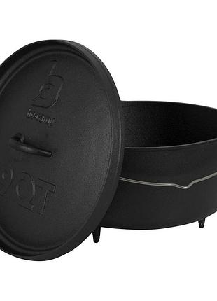 Казан с крышкой bo-camp dutch oven cast iron 31 cm / 7.1 l black (2122415)