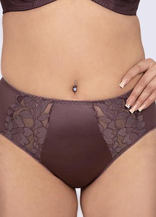 Трусики слипы с высокой посадкой какао, 3xl
