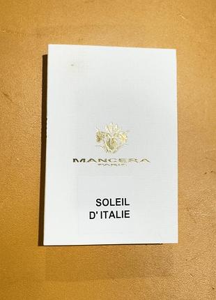 Mancera soleil d'italie  – парфумована вода унісекс (пробник)