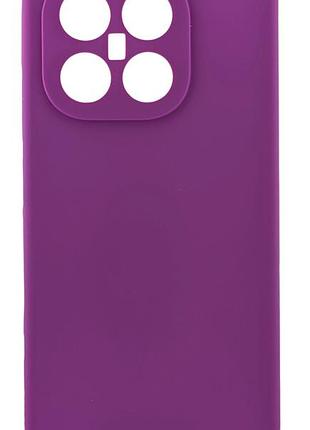 Чехол silicone cover для xiaomi 15t бампер с микрофиброй фиолетовый