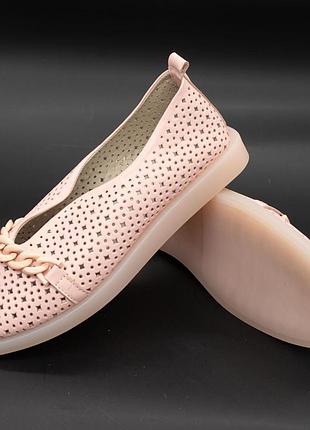 Женские кожаные розовые мокасины bandinelli 40. размеры в наличии: 36, 38, 39, 40.