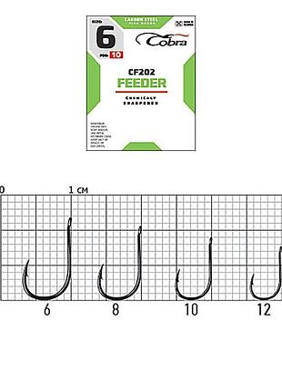 Крючки cobra feeder master сер. cf202 разм. 012 10шт.