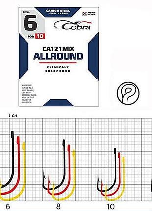 Крючки cobra allround mix сер. ca121 разм. 012 10шт.