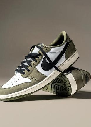 Air jordan 1 retro low og “medium olive”