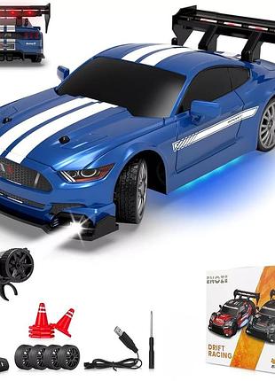 Дрифт машинка на радіокеруванні mustang 4wd (8602b) синій