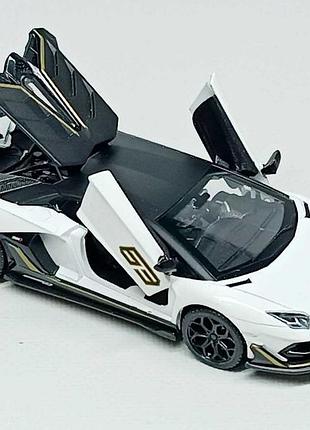 Машинка автопром lamborghini aventador svj белая 13 см 68472-2