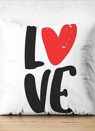 Подушка love 35х35см (белый)