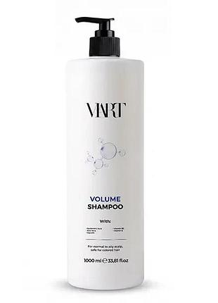 Профессиональный шампунь для объема волос viart volume shampoo with hyaluronic acid for repair and volumizing hair, 1000 мл