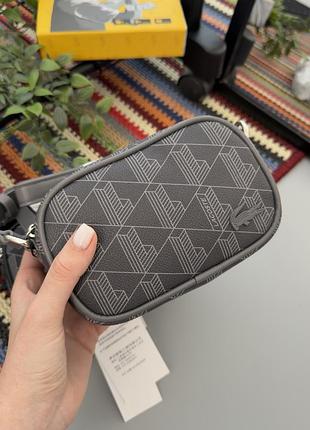Lacoste сумка через плече / сумка на плече / лакоста / сумки / чоловічі сумки через плече / сумка жіноча серый