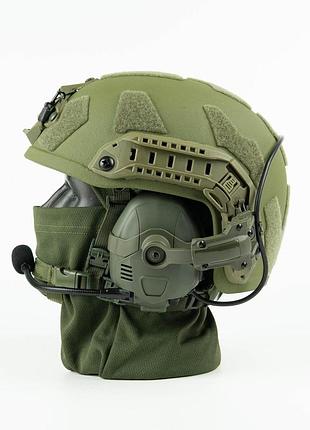 Комплект: шолом fast maritime pe nij iiia olive+ навушники wosport hd-16 olive