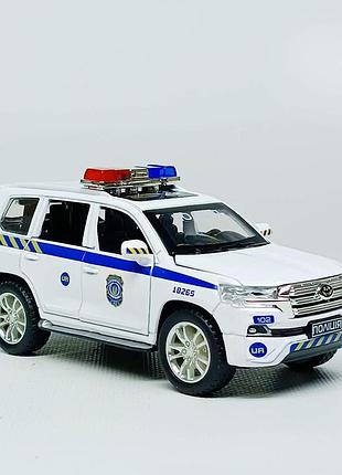 Машинка поліція toyota land cruiser 1:32 tk group – інерційна, світло звук, відчиняються двері 41153/2