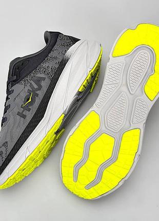 Мужские кроссовки для бега hoka challenger art 7 серые комфортные для города летние весенние текстильные хокка чаленджер