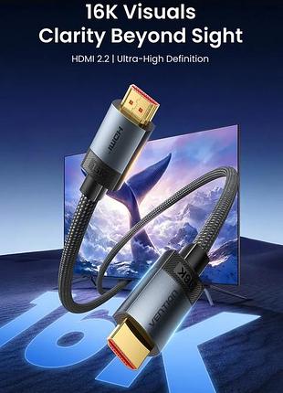 Кабель hdmi 2.2 vention alv 1.5 м 96gbps 16k@60hz / 8k@240hz / 4k@480hz ultra high speed hdmi cable