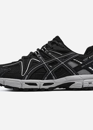 Чорні чоловічі кросівки asics gel kahana 8 black white gore-tex termo winter х асікс 40