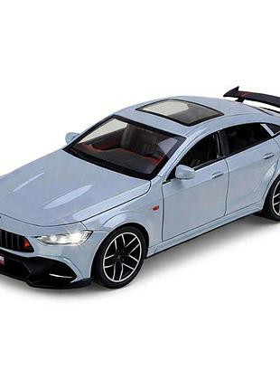 Машинка металлическая автопром barbus rocket 900 ap7710-1 1:24 — серый спортивный купе, свет фар, звук, открывающиеся двери, 20 см