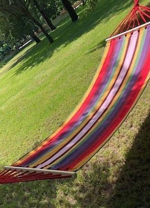 Гамак із планками 120*200см різнокольорові смуги