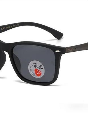 Чоловічі сонцезахисні окуляри з поляризацією ray ban (69025) чорні