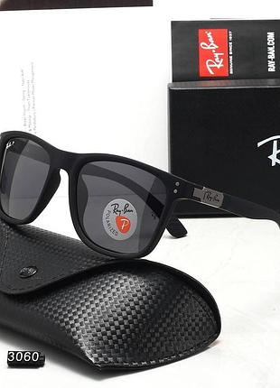 Мужские солнцезащитные очки с поляризацией ray ban (69060) черные