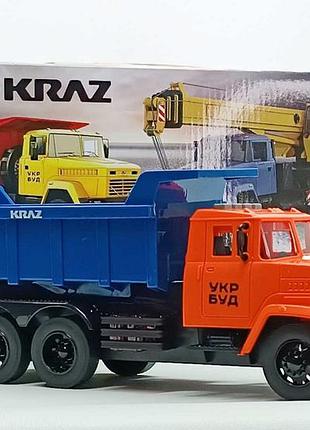 Машинка автопром краз самоскид оранжево-синій kr-2202-10c