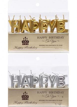 Свічки для торта happy birthday