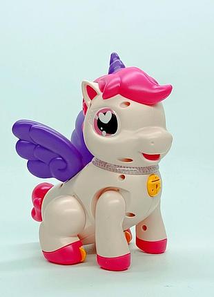 Музыкальная игрушка shantou лошадка "unicorn" розовая (18 см) rs-5172