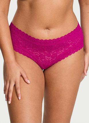 Женские трусики victoria’s secret (658731456826) lace cheeky panty xl розовые