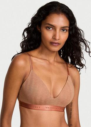 Бюстгальтер victoria's secret (88222954945941) ultra-fine modal lightly lined wireless bra 70a коричневий