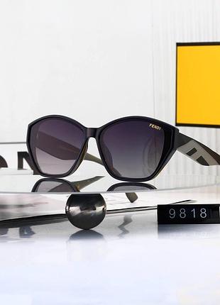 Женские солнцезащитные очки с поляризацией fendi (8817) black