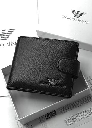 Мужской кожаный зажим на застежке armani (6603)