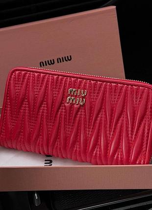 Жіночий гаманець на змійці miu miu (m60017) червоний
