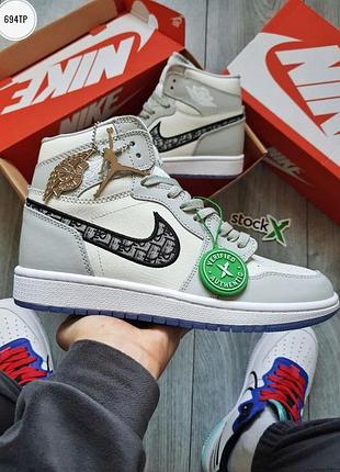 Air jordan 1 high x dior мужские кроссовки 45/29см 44