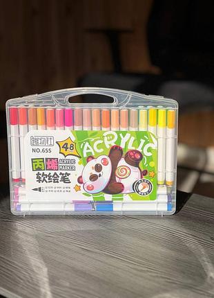 Акварельні маркери 48 кольорів water brush