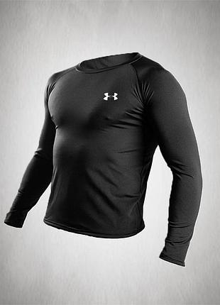 Компрессионный рашгард для тренировок under armour 2025, компрессионная одежда черного цвета