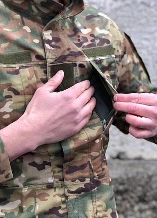Комплект: літня форма тактична мультикам ріпстоп з наколінниками