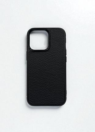 Чохол для iphone з натуральної італійської шкіри флотар чорний
