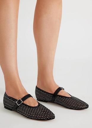 Неймовірні балетки сіточка з камінцями steve madden