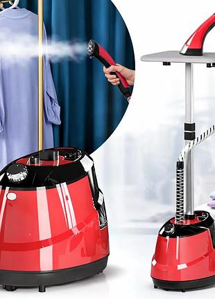 Вертикальний відпарювач для одягу garment steamer 2000w / червона парова праска для всіх видів тканини