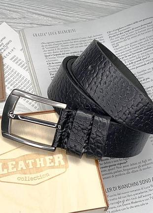 Мужской кожаный ремень leather collection (7801)