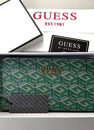 Жіночий гаманець на блискавці guess (7594) зелений