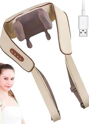 Роликовый массажер для шеи и спины, usb, massager xl-653 / электрический массажер