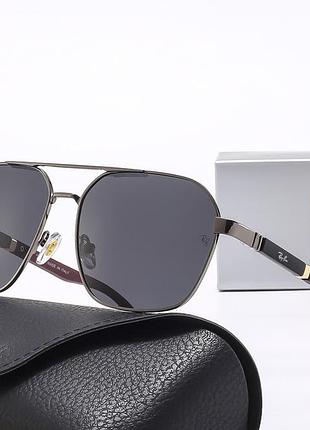 Сонцезахисні чоловічі окуляри ray ban (58391) polaroid чорні