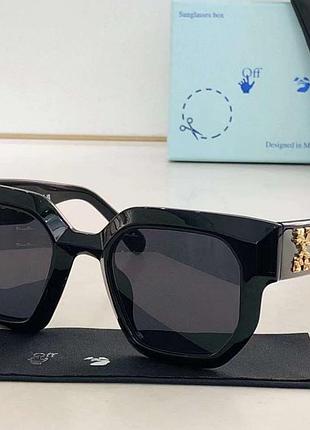 Солнцезащитные женские очки off white oerj014 black lux