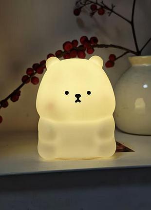 Настольный светодиодный led светильник-игрушка из пвх as-9rw белый