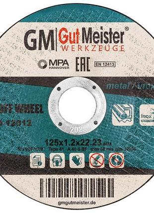 Диск отрезный по металу 41 14a ø125*1.2*22mm co12512