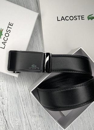 Мужской ремень с пряжкой автомат lacoste (993)