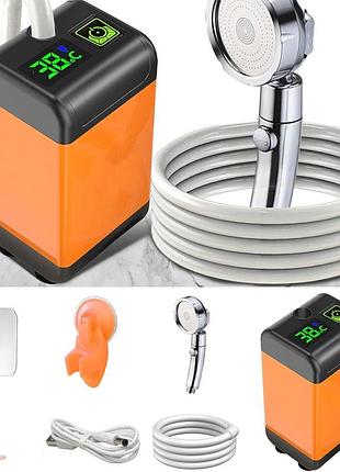 Душ портативный outdoor shower 1402 ∙ портативний похідний душ з акумулятором 7800 mah