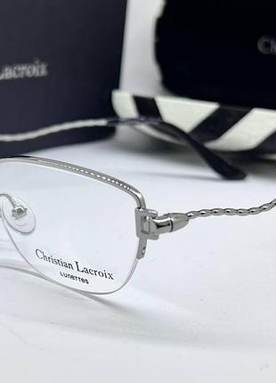 Оправа женская christian lacroix классика небольшая полуободковая с красивыми фигурными дужками