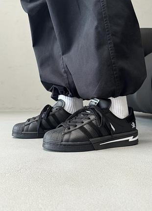 🐆 мужские кроссовки adidas superstar x neighborhood black/white