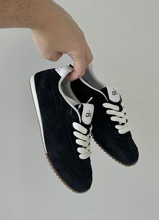 Черные женские кроссовки alo yoga sunset sneaker black white х алоу йога 41