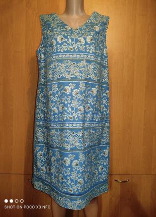 Лляне плаття сарафан льон, віскоза пог-52 см